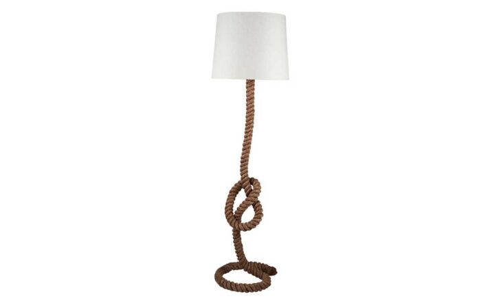 Pacific Lifestyle Martindale Rope Knot Floor Lamp with Natural Shade-32-077-k