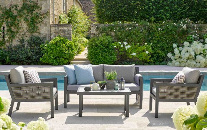 Bramblecrest Portofino Two Seater Garden Sofa Set with Coffee Table-AWPTSC1E