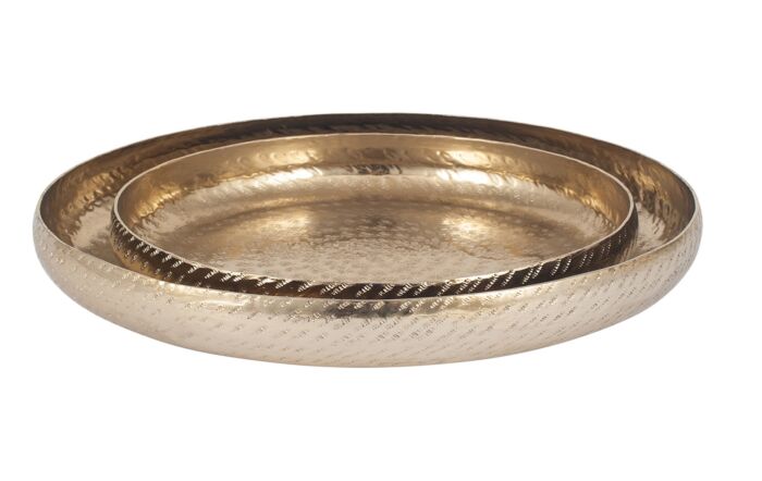Pacific&#x20;Lifestyle&#x20;Set&#x20;Of&#x20;2&#x20;Gold&#x20;Hammered&#x20;Metal&#x20;Bowls-70-601&#x20;1