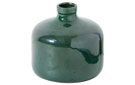 Hill Interiors Garda Emerald Glazed Eve Vase