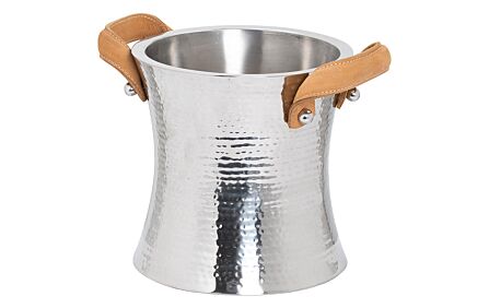 Hill Interiors Leather Handled Ice Bucket
