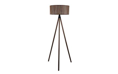 Pacific Lifestyle Rabanne Antique Wood Slat Tripod Floor Lamp