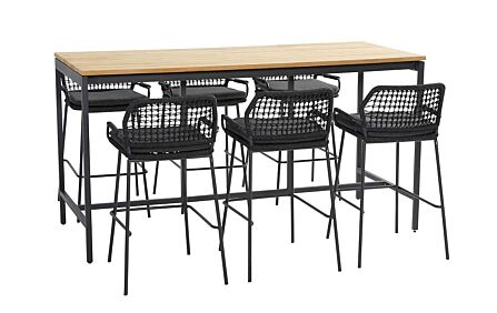 4 Seasons Outdoor Barista Garden Six Seat Bar Set