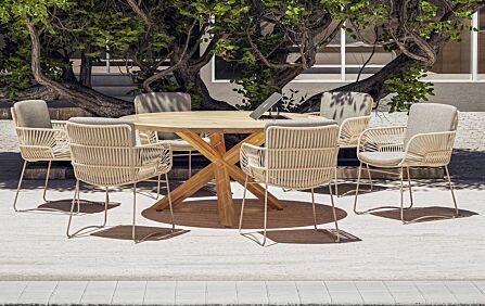 4 Seasons Outdoor Murcia Six Seat Round Garden Dining Set