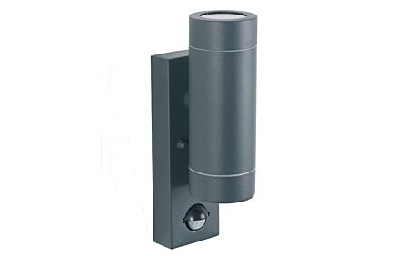 Pacific Lifestyle Lantana Dark Grey Metal Dual PIR Wall Light Pacific Lifestyle Lantana Dark Grey Metal Dual PIR Wall Light