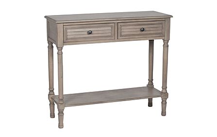 Pacific Lifestyle Taupe Pine Wood Oblong Console Table Pacific Lifestyle Taupe Pine Wood Oblong Console Table