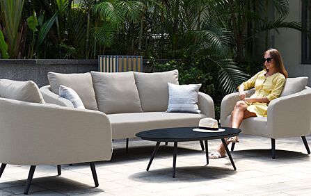 Maze Ambition 3 Seat Sofa Set - Oatmeal Maze Ambition 3 Seat Sofa Set - Oatmeal