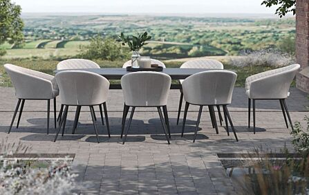 Maze Ambition 8 Seat Oval Dining Set - Oatmeal Maze Ambition 8 Seat Oval Dining Set - Oatmeal