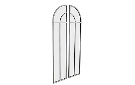 Hill Interiors Antique Silver Arch Window Mirror Set Hill Interiors Antique Silver Arch Window Mirror Set