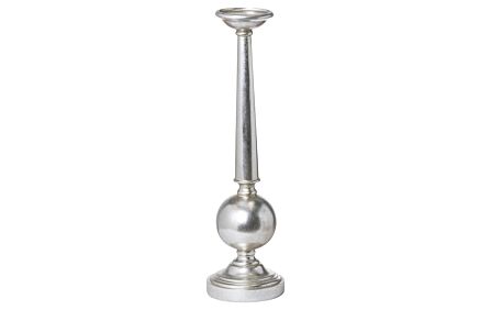 Hill Interiors Antique Silver Large Column Candle Stand Hill Interiors Antique Silver Large Column Candle Stand