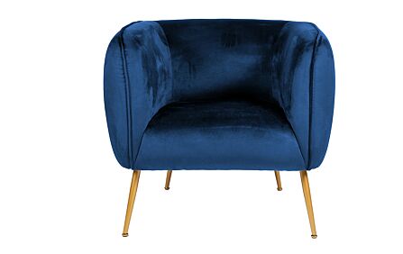 Pacific Lifestyle Lucca Sapphire Blue Velvet Chair with Gold Legs Pacific Lifestyle Lucca Sapphire Blue Velvet Chair with Gold Legs