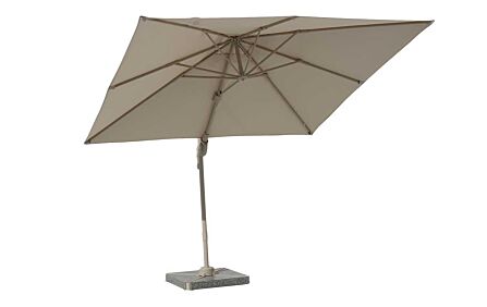 Bramblecrest Lichfield 2.7m Square Side Post Parasol with Granite Base & Protective Cover - Mocha