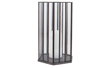 Pacific Lifestyle Antique Brass Metal & Glass Hexagonal Large Lantern Pacific Lifestyle Antique Brass Metal & Glass Hexagonal Large Lantern