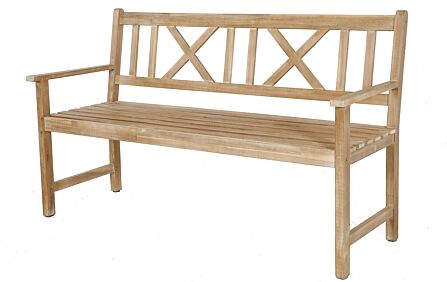 Pacific Lifestyle Cambridge Light Teak Three Seater Acacia Wood Bench