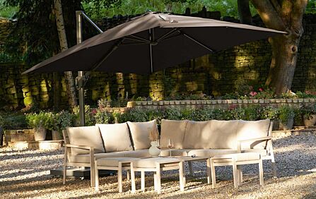 Pacific Lifestyle Glow Challenger Square T2 3m Havana Taupe Premium Cantilever Parasol