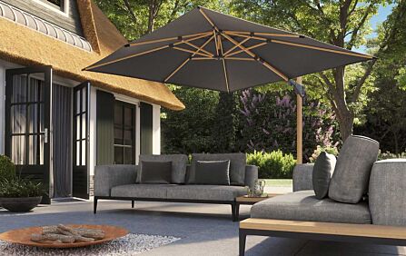Pacific Lifestyle Challenger Oak Effect 3M Square Parasol inc 90kg Granite Base Pacific Lifestyle Challenger Oak Effect 3M Square Parasol inc 90kg Granite Base