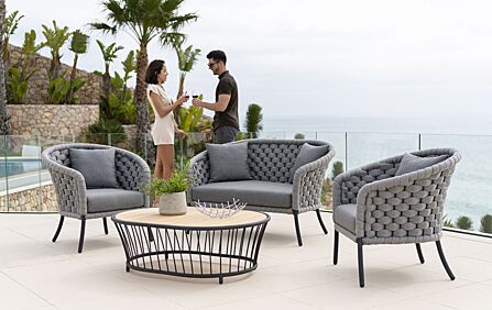 Alexander Rose Cordial Luxe Woven Rope Garden Lounge Set