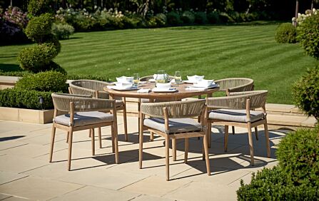 Pacific Lifestyle Denver Sage Green Outdoor 6 Seater Dining Set