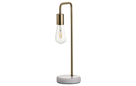 Hill Interiors Marble And Brass Industrial Desk Lamp
