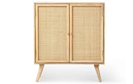 Desser Manhattan Tall 2 Door Sideboard Rattan & Wood Wine Cabinet In Natural Desser Manhattan Tall 2 Door Sideboard Rattan & Wood Wine Cabinet In Natural