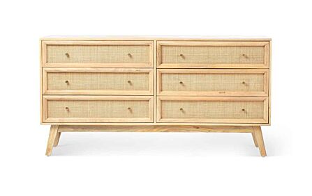 Desser Venice Natural 6 Drawer Wide Chest