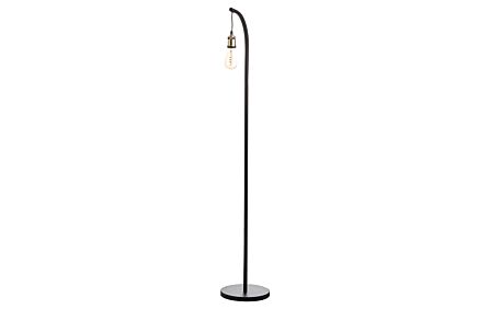 Hill Interiors Industrial Black And Brass Floor Lamp Inc Bulb