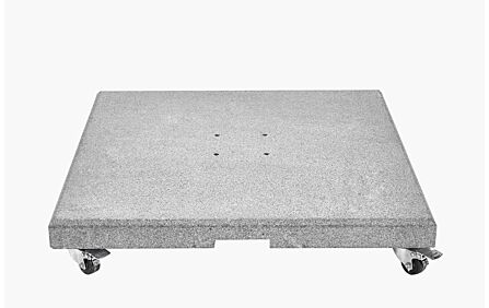 Pacific Lifestyle Salerno Hammered Grey Granite 90KG Wheeled Parasol Base