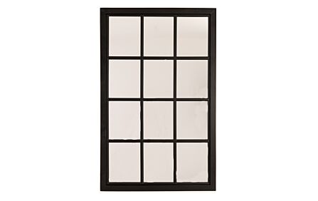 Hill Interiors Black Wooden Window Mirror Hill Interiors Black Wooden Window Mirror