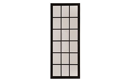 Hill Interiors Tall Black Wooden Window Mirror Hill Interiors Tall Black Wooden Window Mirror