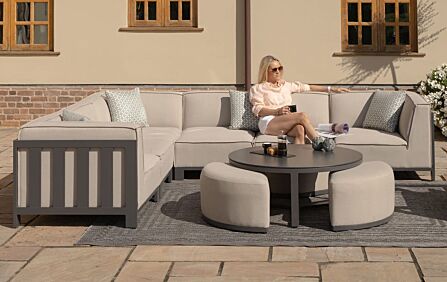 Maze Ibiza Medium Corner Sofa Set With Round Coffee Table Maze Ibiza Medium Corner Sofa Set With Round Coffee Table