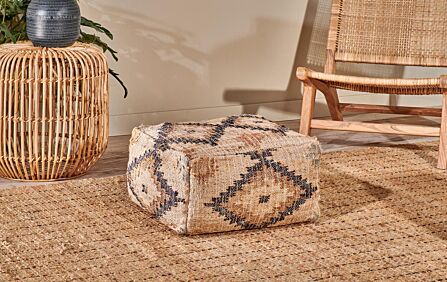 Nkuku Kesu Kilim Pouf - Small Nkuku Kesu Kilim Pouf - Small