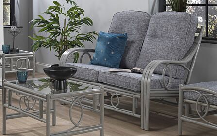 Desser Madrid Grey Cane Rattan Sofa