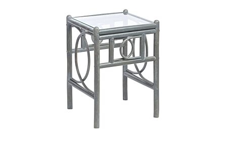 Desser Madrid Grey Cane Rattan Wicker Side Table Desser Madrid Grey Cane Rattan Wicker Side Table