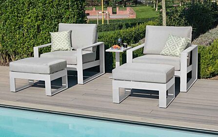 Maze Amalfi 5pc Lounge Set - White