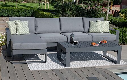 Maze Amalfi Chaise Sofa Set - Grey