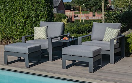 Maze Amalfi 5pc Lounge Set - Grey
