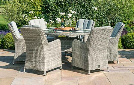 Maze Oxford 6 Seat Dining Set With Lazy Susan & Ice Bucket Maze Oxford 6 Seat Dining Set With Lazy Susan & Ice Bucket