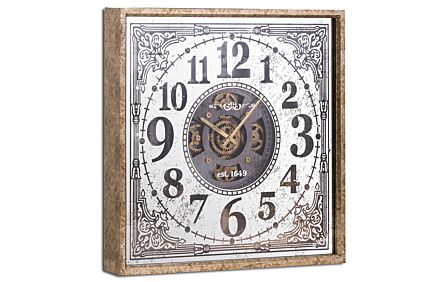 Hill Interiors Mirrored Moving Mechanism Wall Clock  Hill Interiors Mirrored Moving Mechanism Wall Clock