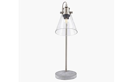 Pacific Lifestyle Chaplin Concrete And Brushed Chrome Table Lamp Pacific Lifestyle Chaplin Concrete And Brushed Chrome Table Lamp