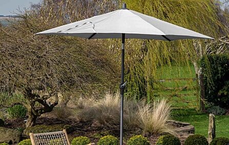 Pacific Lifestyle Riva Platinum Parasol - Light Grey 3 Metre Pacific Lifestyle Riva Platinum Parasol - Light Grey 3 Metre