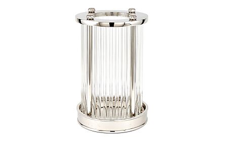 Pacific Lifestyle Silver Metal And Clear Textured Glass Small Hurricane Pacific Lifestyle Silver Metal And Clear Textured Glass Small Hurricane