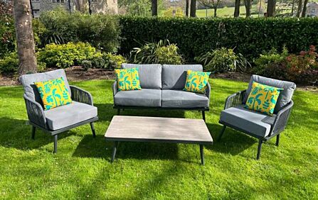 JB Furniture Exclusive Stanwick Two Seat Garden Sofa Set - Grey Rope JB Furniture Exclusive Stanwick Two Seat Garden Sofa Set - Grey Rope