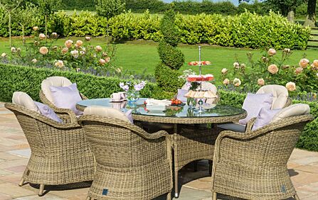 Maze Winchester 6 Seat Dining Set With Lazy Susan & Ice Bucket Maze Winchester 6 Seat Dining Set With Lazy Susan & Ice Bucket