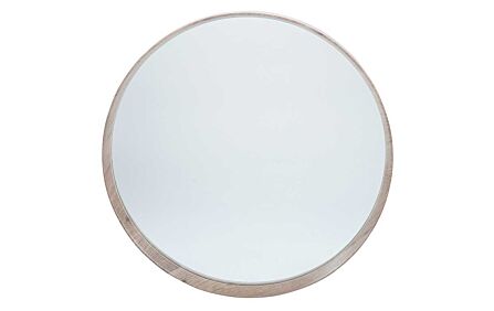 Pacific Lifestyle Natural Wood Veneer Round Wall Mirror