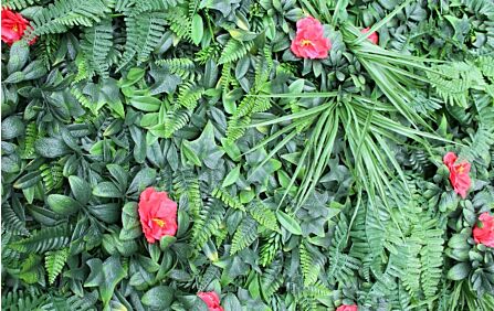 Wonder-Wal Artificial Wall Shutter Grass With Hibiscus-1m x 1m Wonder-Wal Artificial Wall Shutter Grass With Hibiscus-1m x 1m