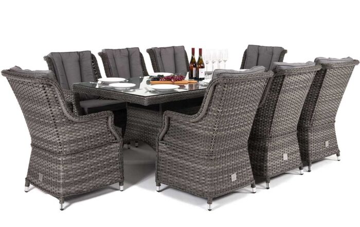 Maze&#x20;Victoria&#x20;8&#x20;Seat&#x20;Rectangle&#x20;Dining&#x20;Set&#x20;with&#x20;Square&#x20;Chairs-KIT-VIC-200-RC-SQ2&#x20;1