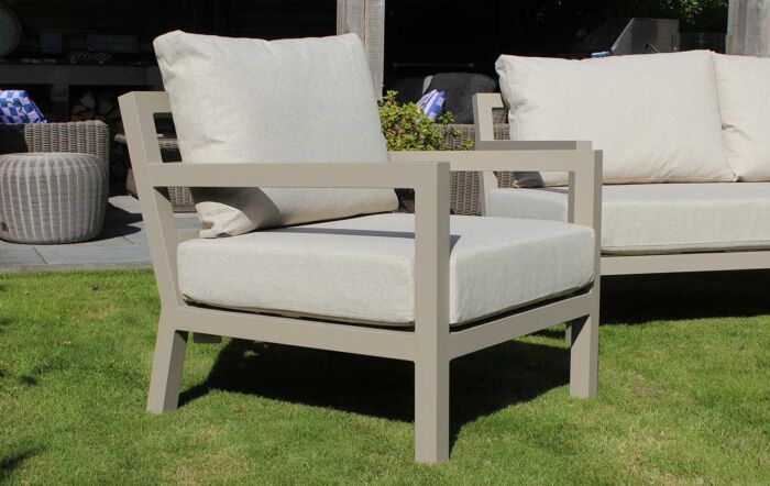 JB Furniture Exclusive Hartforth Two Seat Aluminium Garden Sofa Set - Cream-Hartforth2SS