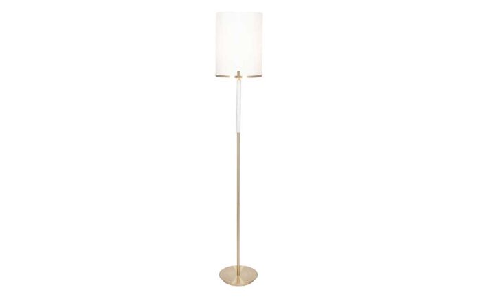 Pacific Lifestyle Midland Champagne Gold Metal and Marble Effect Floor Lamp-32-138-C
