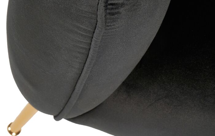 Pacific Lifestyle Lucca Black Velvet Chair with Gold Legs Pacific Lifestyle Lucca Black Velvet Chair with Gold Legs