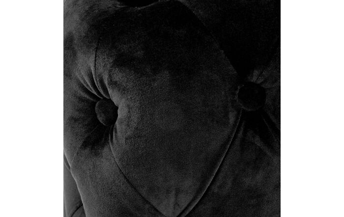 Pacific Lifestyle Seraphina Black Velvet Buttoned Rectangular Ottoman